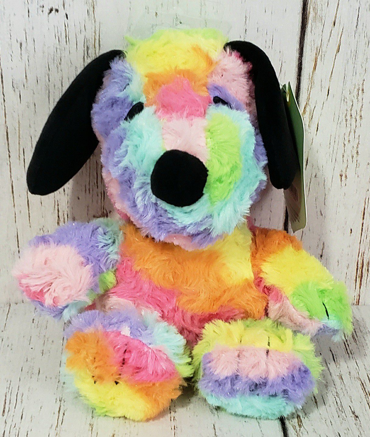 Hallmark Snoopy Peanuts Rainbow Tie Dye Plush Dog Stuffed Toy 6" NEW with Tags