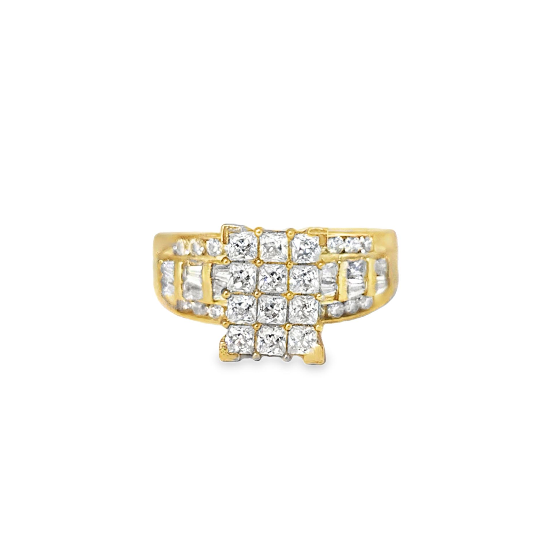 10k Yellow Gold with Princess-Cut Ring