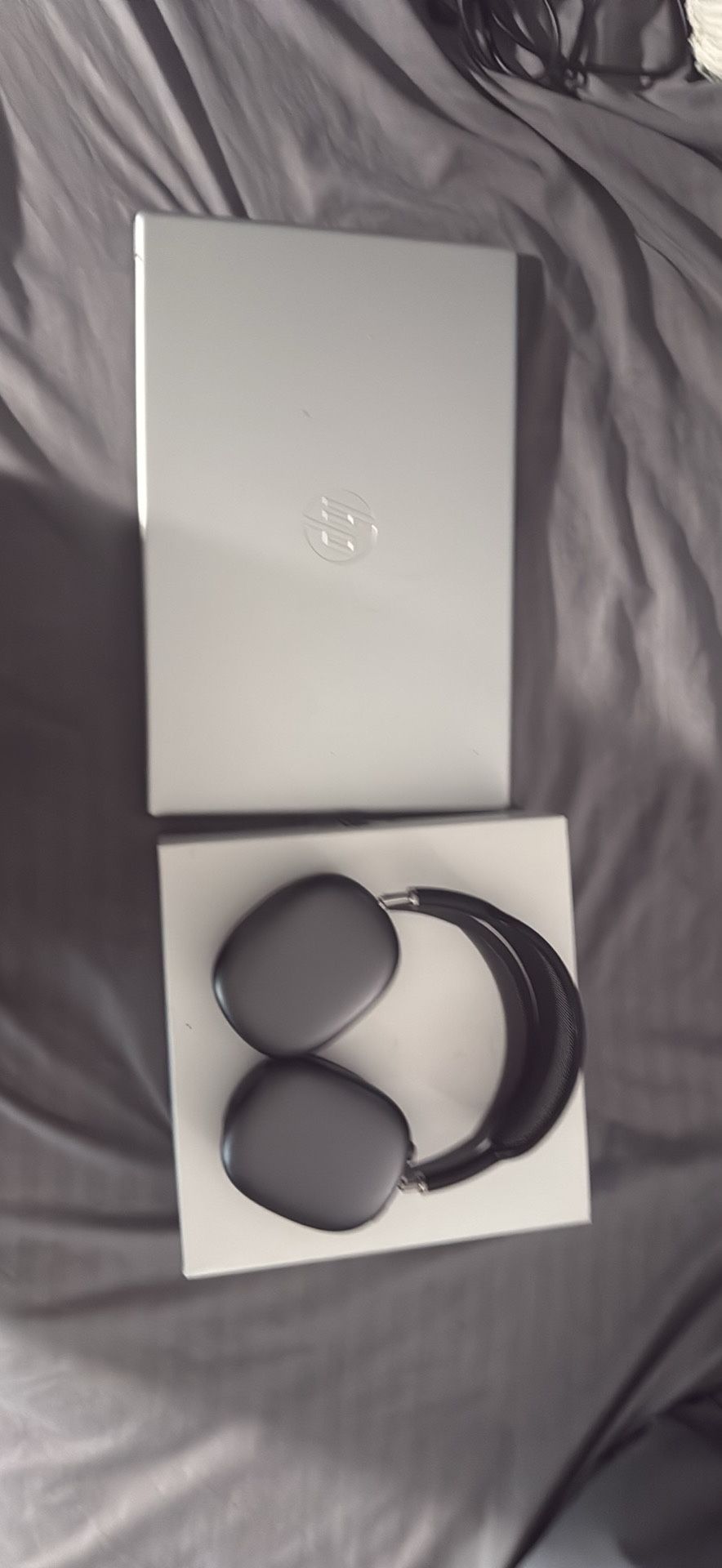 Laptop And AirPods Max