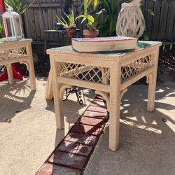 2 wicker End Tables