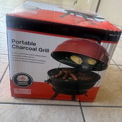 Portable Charcoal Grill – Brand New, Sealed (8 Burger Capacity)