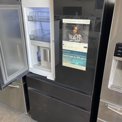 Samsung four-door, smart hub refrigerator