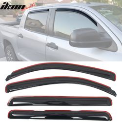 Fits 2007-2021 Toyota Tundra Crewmax Cab In-channel Window Visor Side Door Deflectors