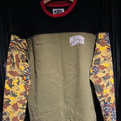 billionaire boys club multicolor long sleeve camo shirt size Medium 