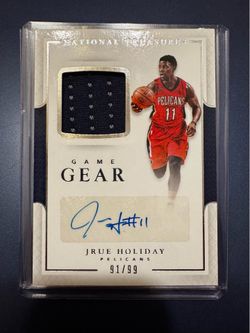 2016-17 National Treasures JRUE HOLIDAY Patch Auto /99