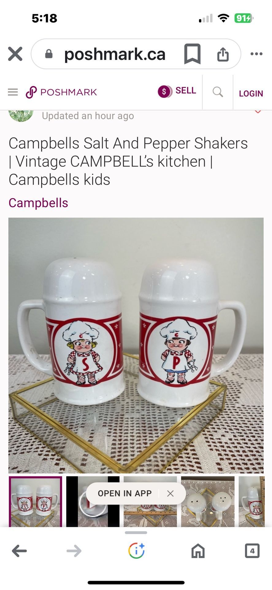Campbell Soup Salt And Pepper Shakers