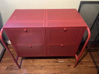 Red Metal Dresser