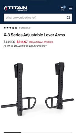 Titan adjustable lever arms