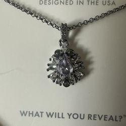 Lavender cubic zirconia Necklace 