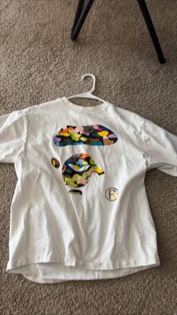 BAPE Multicolor Camo Ape Head White T-Shirt