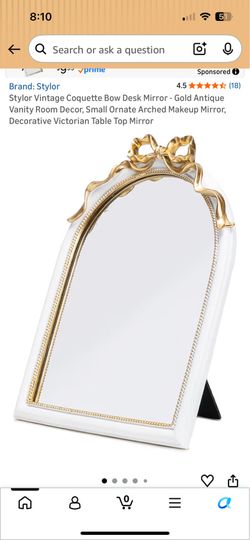 Vintage Bow Tabletop Mirror