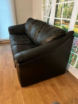 Black Leather Sofa