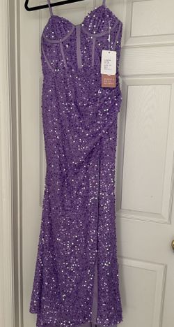 Prom Dress- Lavender Sequined 