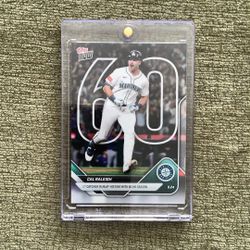 Seattle Mariners Card Cal Raleigh Topps Now 60 HR Season New In Acrylic Case