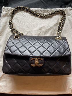 CHANEL Classic Vintage Lambskin Quilted Leather Flap Shoulder Bag
