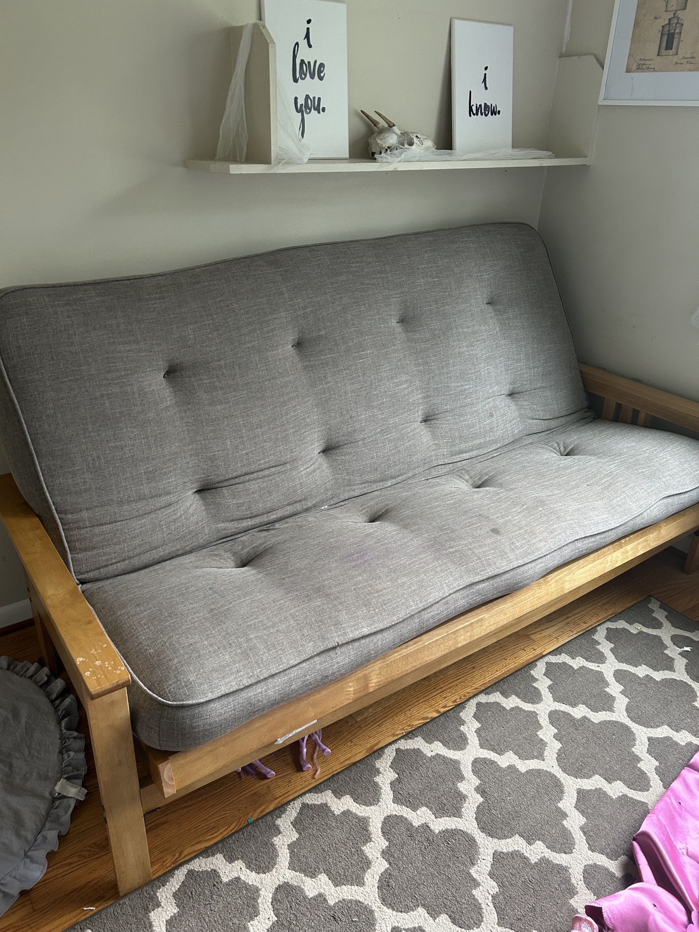 Gray Futon Couch