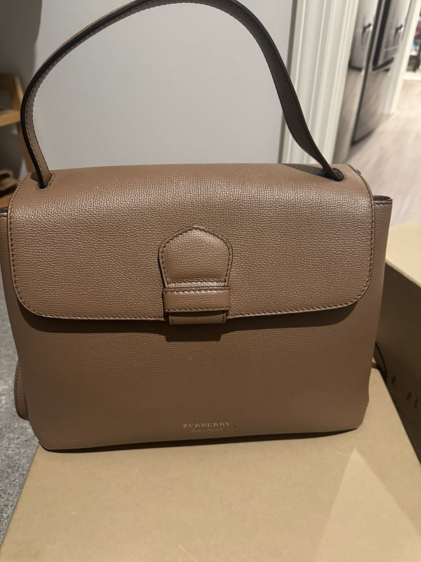 Burberry Camberley Top Handle Brown Bag
