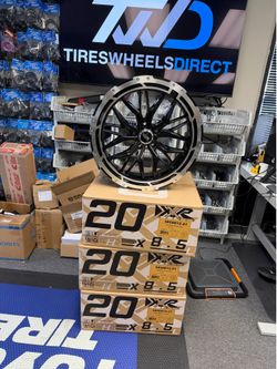 XXR WHEELS 585 Rim 20X8.5 5X120 Offset 35 Black / Mach Ring (Quantity of 4)