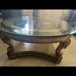 Vintage Glass Top & Tv Stand 