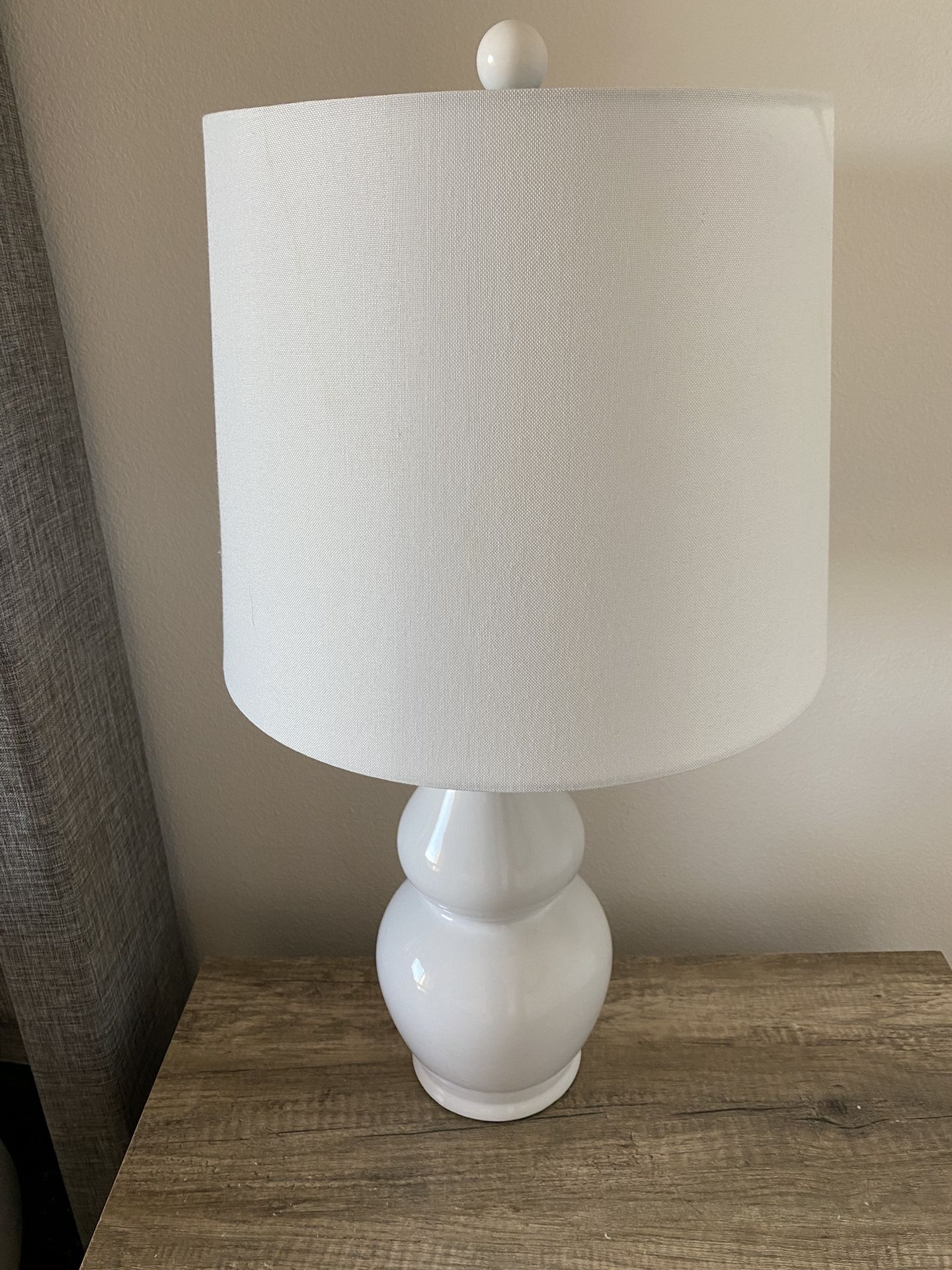 Modern White Lamps Set (2) For Sale