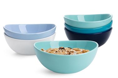 6" Porcelain Bowls 18oz – Set of 6 for Soup, Cereal & Rice, Microwave Safe