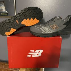 New Balance Men's Composite Toe Speedware Industrial Boot, Grey/Orange, 10.5