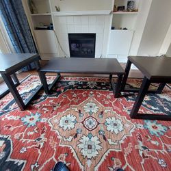 Coffee table and 2 side/lamp table