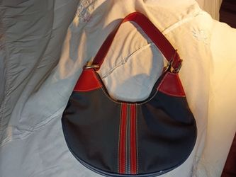 Black and Red hobo bag .