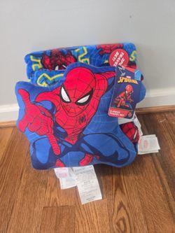Almohada cobija toalla rojo con azul