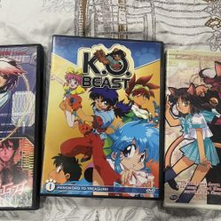 3 Lot Dvd Manga Excel Saga K O Beast Eden’s Bowy Dvd Excellent Condition