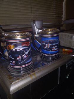 Franklin Mint collector tankard x 2 Dale Earnhardt