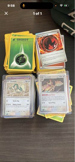 About 100 vintage energy cards and 100 regular cards in good shape