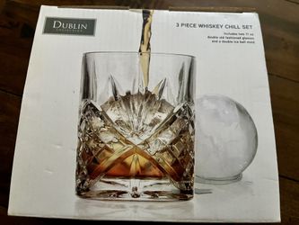 Old Fashioned Whiskey Glasses and Ice Ball Sphere Mold Whiskey Chilling Set -, Set of 2  Brand new  Only pickup 