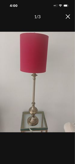 Lamp gold and red