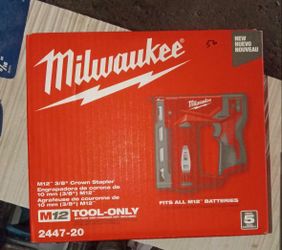 Milwaukee new 3/8" crown stapler