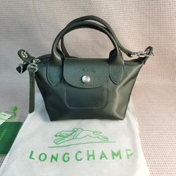 "LongChamp Le Pliage Neo Mini pouch with Shoulder Strap 
"
