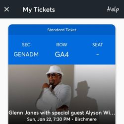 GLEN JONES & ALYSON WILLIAMS 2 TICKETS , BUY ONE,GET ONE FREE,TONIGHT AT THE BIRCHMERE 