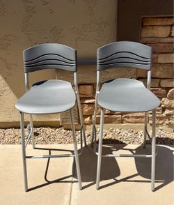 Iceberg CaféWorks Bistro Stools – Set of 2 – Commercial Grade – 30” – Excellent Condition