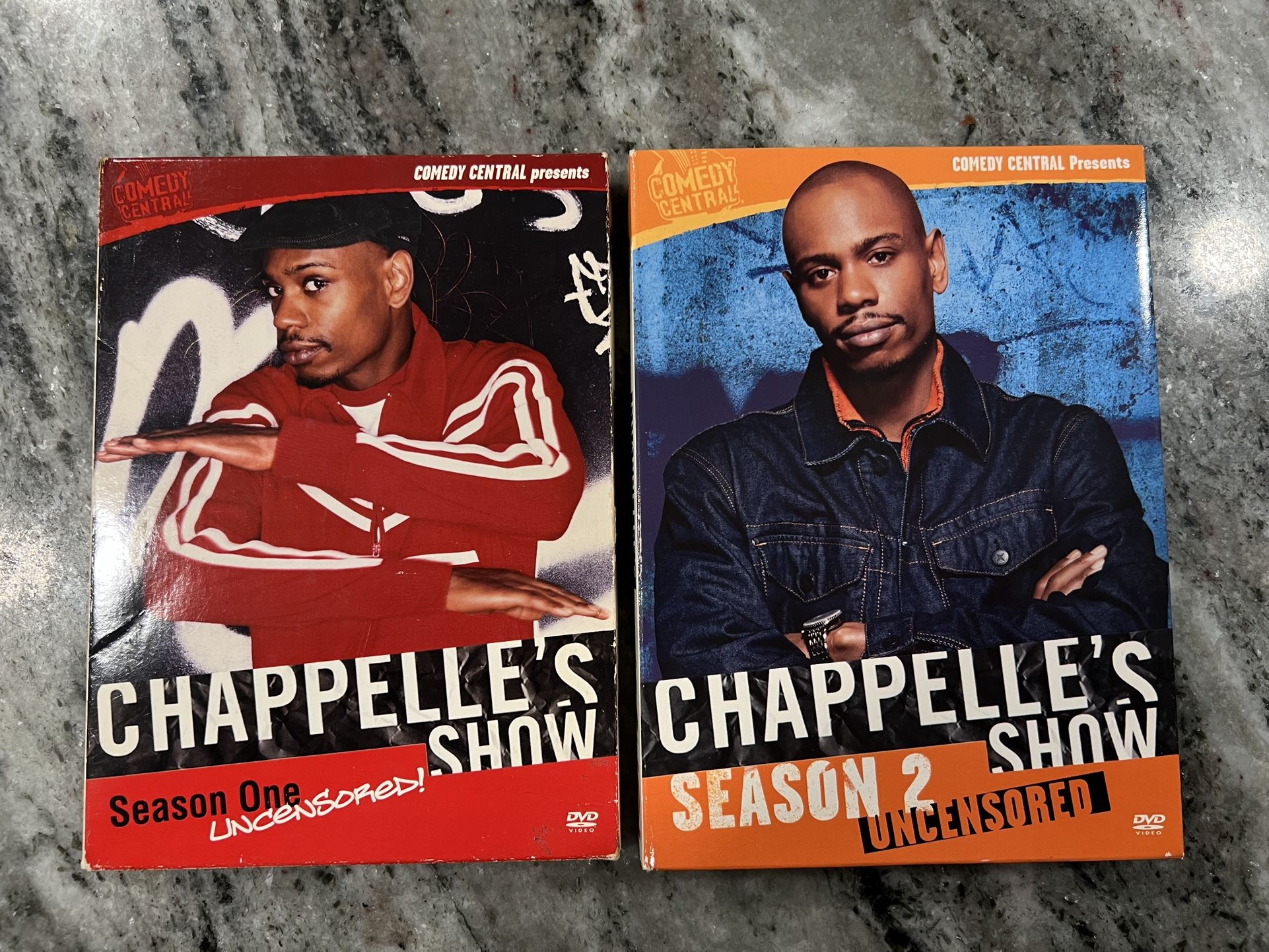 Chappelle’s Show. Season 1 and Season 2. DVDs.