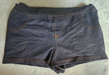Girls Navy blue denim shorts with orange stitching size 4T kids