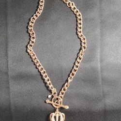 Juicy Couture Rhinestone Crown Necklace SEE DESCRIPTION AND PHOTOS 