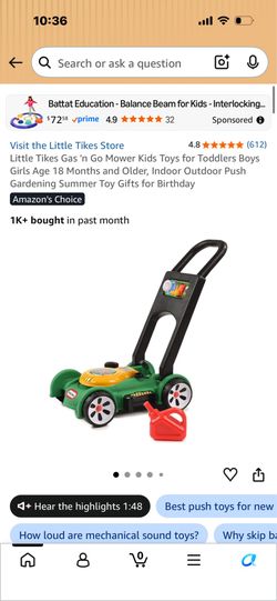 Lawnmower toy
