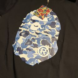 BLUE CAMO BAPE SHIRT: SIZE M ‼️