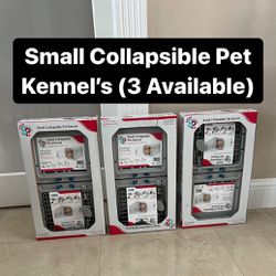 Brand New Small Collapsible Pet Kennels For Cats & Dogs (3 Available) PickUp Today Available (NEED GONE ASAP)