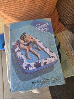 Inflatable Tanning Pool Floats for Adults Large Rectangle Pool Lounger Float. New