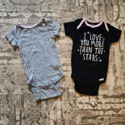 2 Piece Gerber 0-3M Snapbutton Rompers
