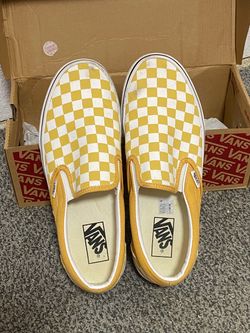 yellow checkered vans
