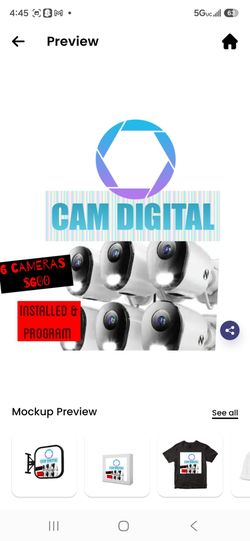 6 digital cameras installed