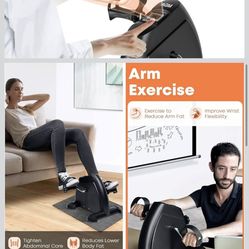 NEW Mini Exercise Bike, Under Desk Bike Pedal Exerciser Foot Cycle Arm & Leg Exerciser
