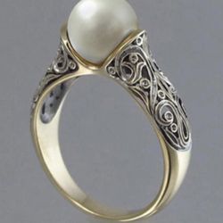 Vintage White Pearl Rings for Women 2021